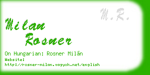 milan rosner business card